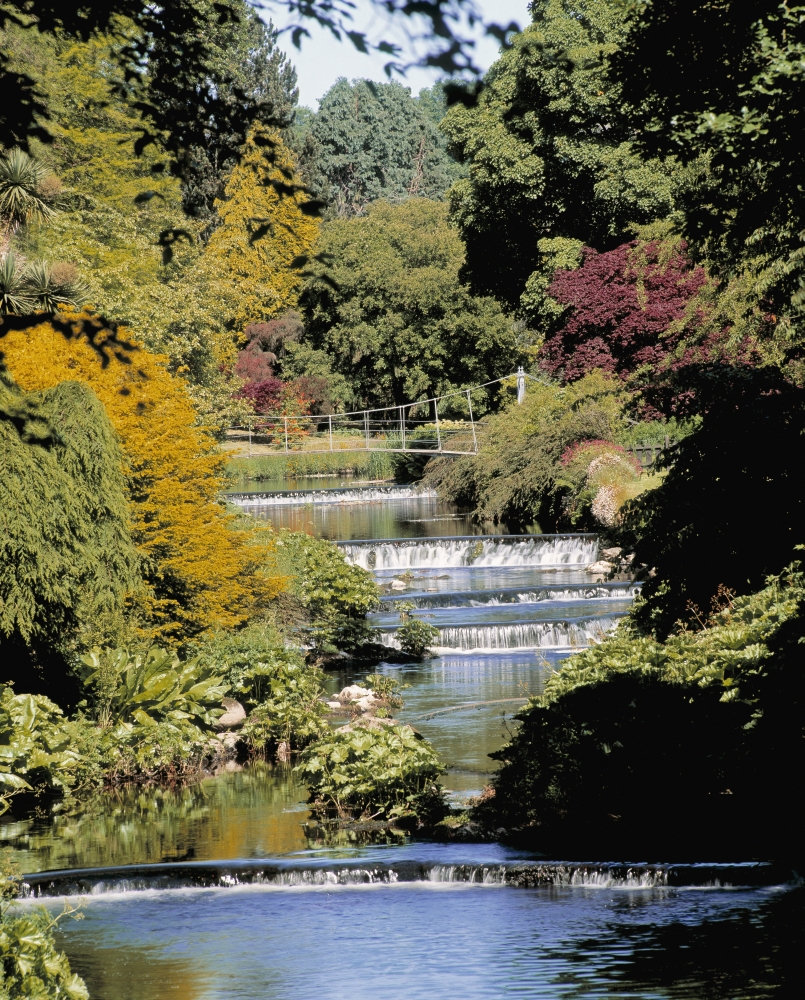 Mount Usher Gardens River Vartry Co Wicklow Ireland - River Through A Garden Poster Print by The Irish Image Collection - 12 x 15