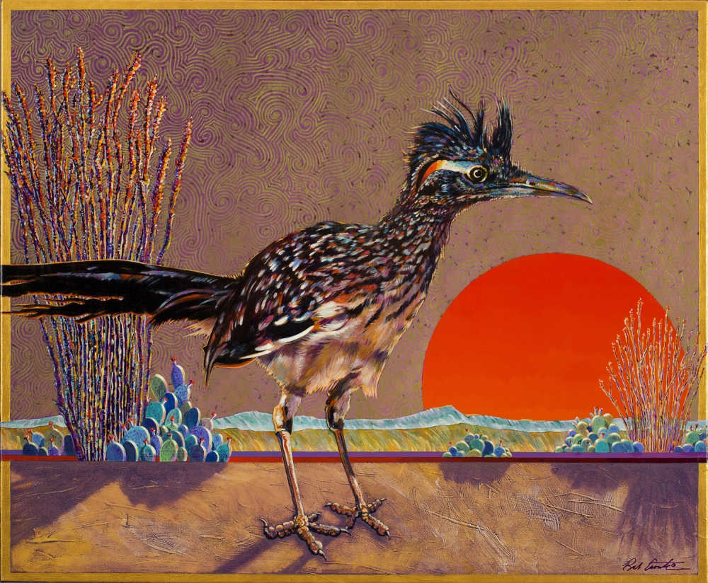 Roadrunner in the Evening Poster Print by Bob Coonts - 10 x 9 in.