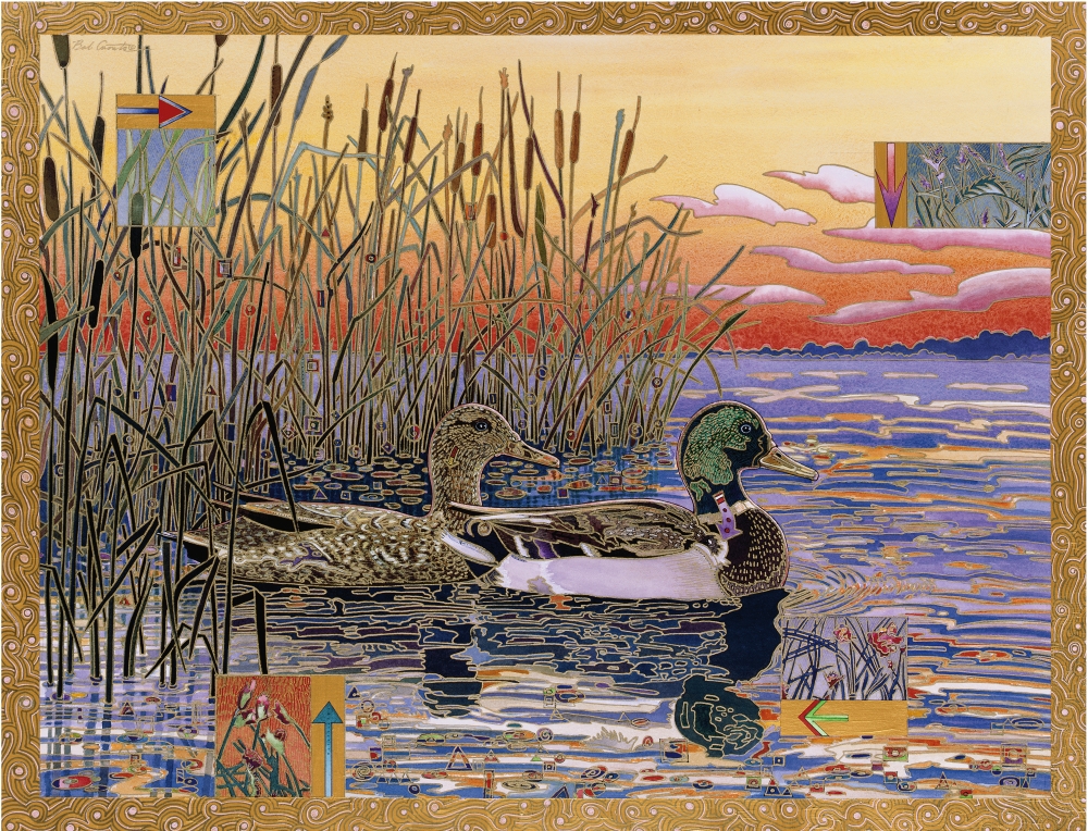 Mallards at Dawn Poster Print by Bob Coonts - 24 x 18 in.