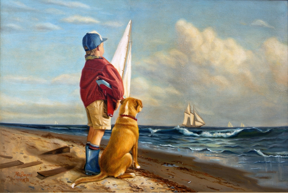 PAIRB005 Looking Forward Poster Print by Ron Bayens - 36 x 24 in.