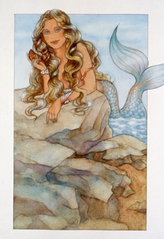Mermaid 1 Poster Print by Susan Edison - 24 x 36 in.