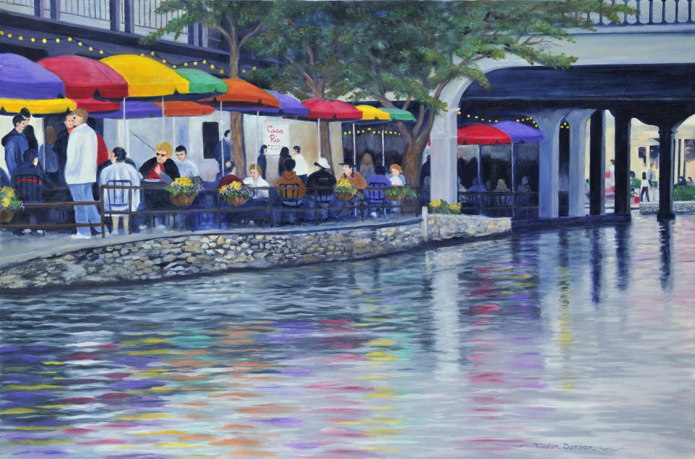 Riverwalk Poster Print by Vivian Dunbar - 36 x 24 in.