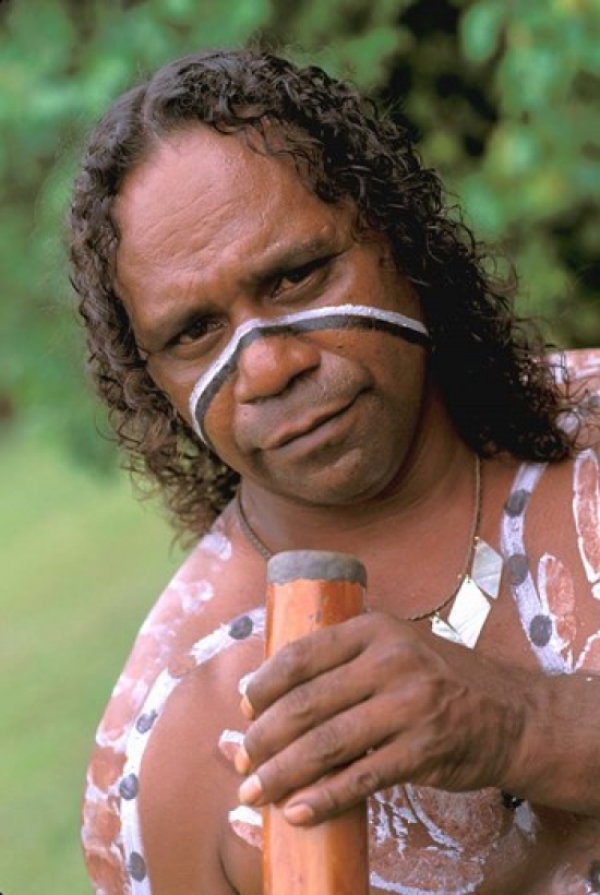 Australia Queensland Caims Aboriginal Didgeridoo Poster Print by Bill Bachmann - 18 x 27 in.