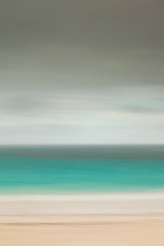 PDDCA05WBI0495 Bahamas Eleuthera Pink Sand Beach on a Cloudy Day Poster Print by Walter Bibikow - 25 x 37 in.