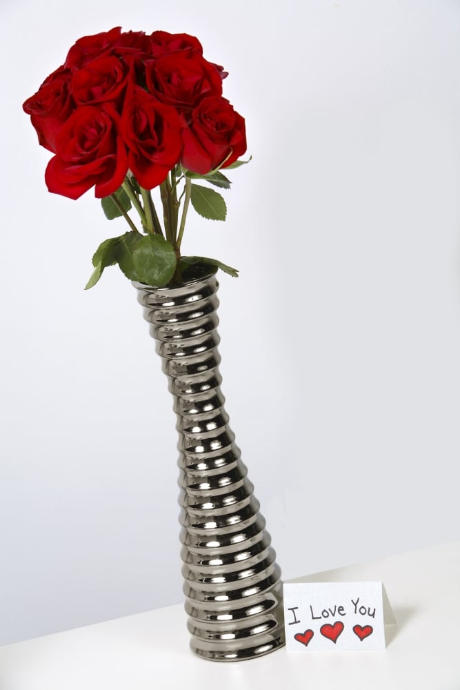 DPI1801490LARGE I Love You Card with Roses in a Vase Poster Print by Leah Hammond, 22 x 34 - Large