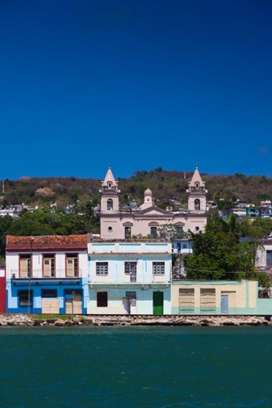 Cuba Matanzas Waterfront Bahia de Matanzas Bay Vertical Poster Print by Walter Bibikow - 19 x 28 in.