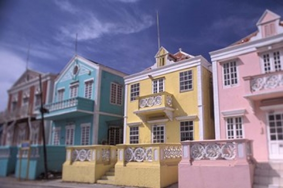 PDDCA12MWE0053 Caribbean Architecture Willemstad Curacao Poster Print by Michele Westmorland - 27 x 18 in.