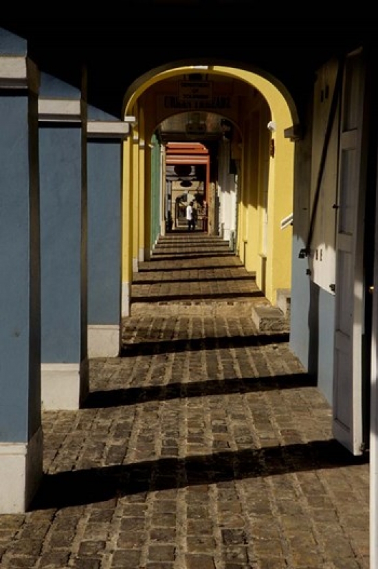 Caribbean Usvi St Croix Christiansted Path Arches Poster Print by Alison Jones - 18 x 26 in -  BrainBoosters, BR3146234