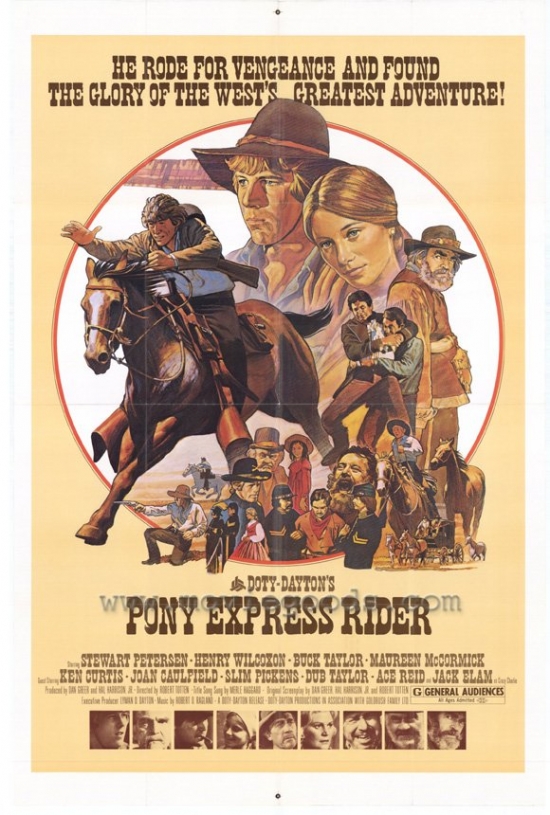 Pony Express Rider Movie Poster - 27 x 40 in.