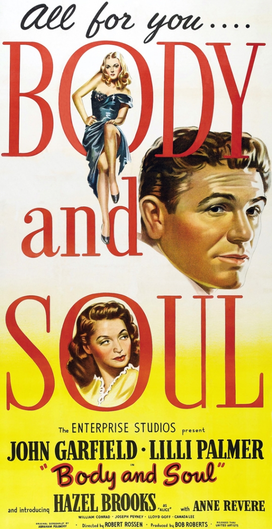 MOVEI3327 Body & Soul Movie Poster - 27 x 40 in.