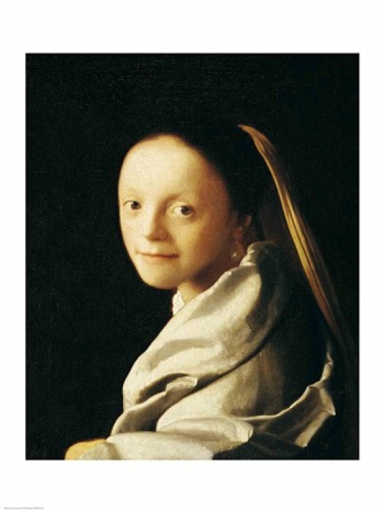 BALXIR113451 Portrait of A Young Woman Poster Print by Johannes Vermeer - 18 x 24 in.