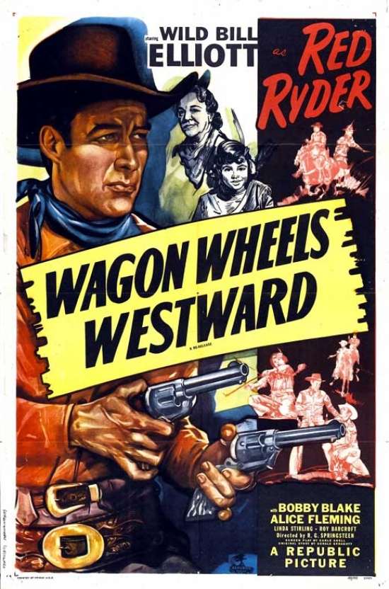 Wagon Wheels Westward Movie Poster 27 x 40 in.