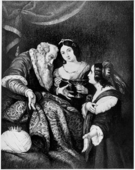 SAL9952732 Esther Asks for Mercy for Her & Her People Bernardo Strozzi Poster Print - 18 x 24 in.