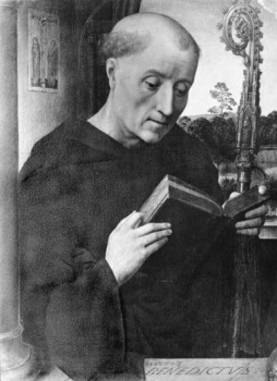 St. Benedict Hans Memling Ca. 1433-1494 Netherlandish Poster Print - 18 x 24 in.