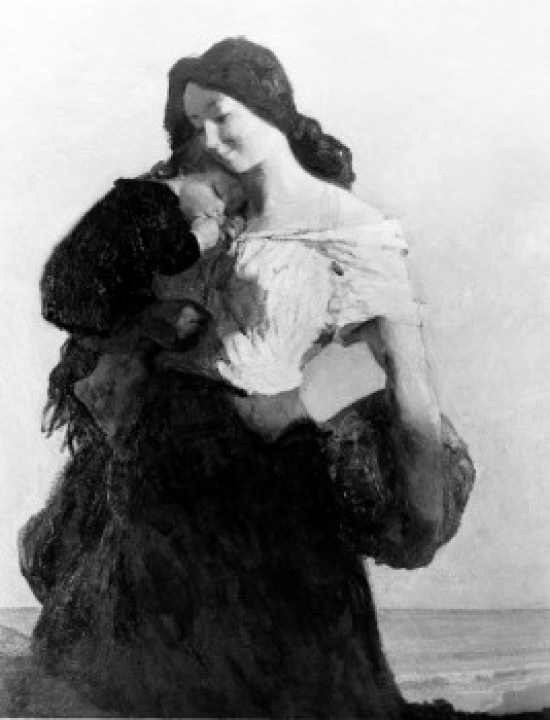 The Happy Mother by Max Bohm Poster Print - 18 x 24 in.
