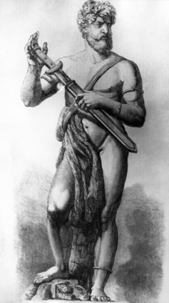 Mediterranean Soldier Drawing Poster Print - 18 x 24 in.