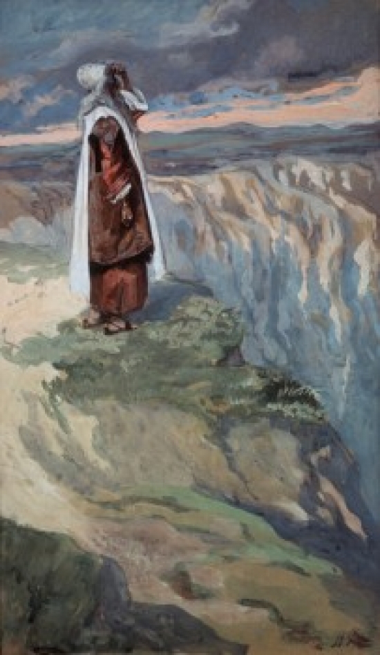 SAL999140 Moses Sees the Promised Land From Afar James Tissot 1836-1902 French Jewish Museum New York City Poster Print - 18 x 24 in.