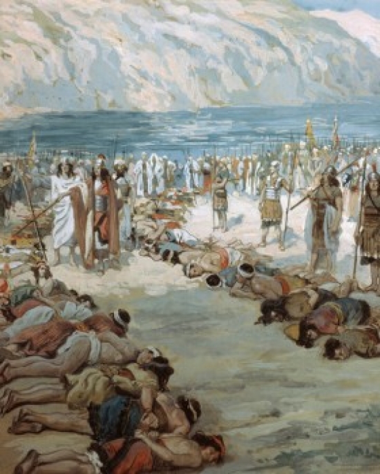 SAL999262 The Moabites Taken Prisoners James Tissot 1836-1902 French Jewish Museum New York Poster Print - 18 x 24 in.