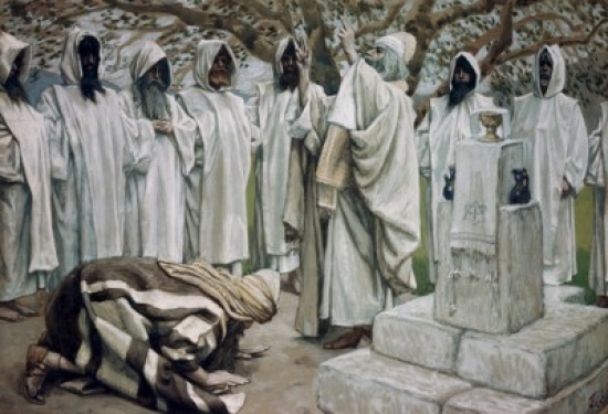 The Offerings of Melchizedek James Tissot 1836-1902 French Jewish Museum New York City Poster Print - 18 x 24 in.