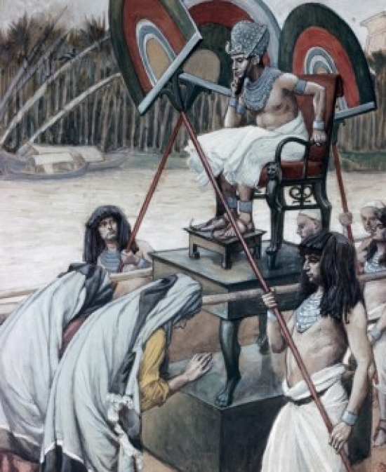 Pharaoh & the Midwives James J. Tissot 1836-1902 French Jewish Museum New York City Poster Print - 18 x 24 in.