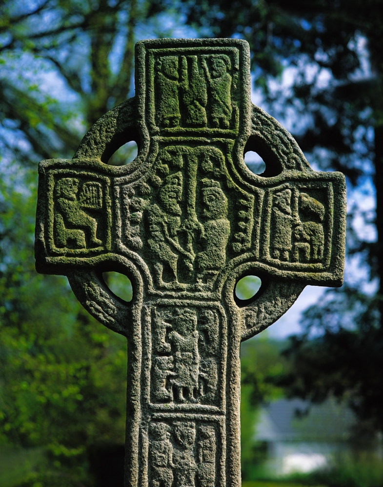 DPI1802207 Castledermot Co Kildare Ireland - North Cross High Cross Poster Print by The Irish Image Collection, 13 x 17