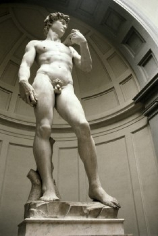David Bottom View Michelangelo Buonarroti 1475-1564 Florentine Galleria Dell Academia Florance Poster Print - 18 x 24 in.