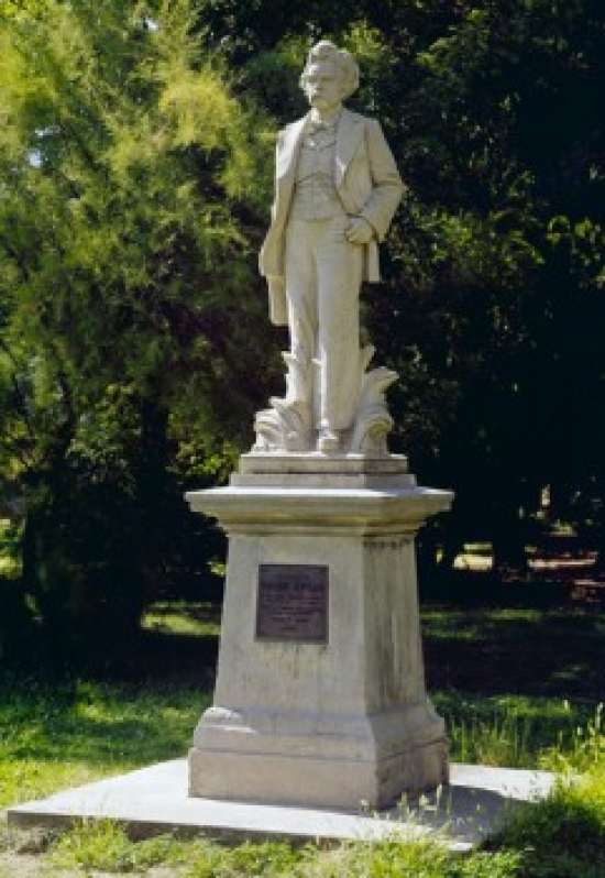Mark Twain 1868 Sculpture Poster Print - 18 x 24 in.