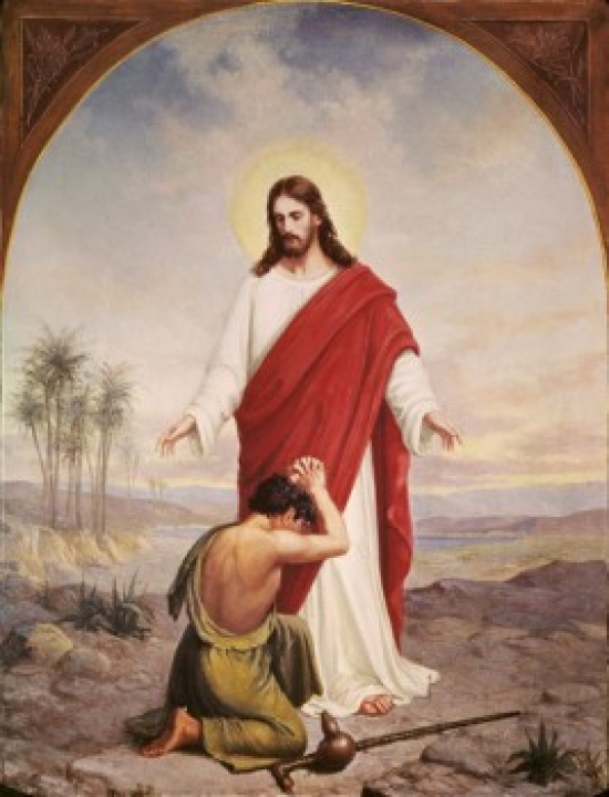 Christ the Comforter Anker Lund 1840-1922 Danish Poster Print - 18 x 24 in.