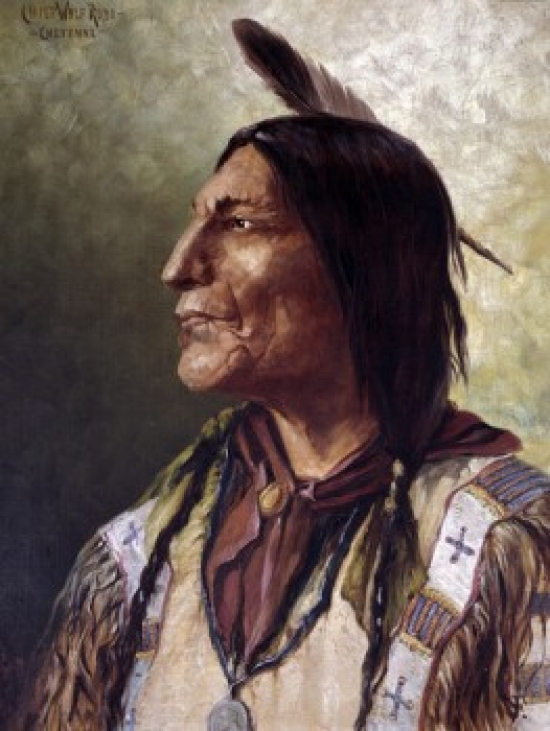 Chief Wolf Robe Cheyenne Tribe 19th Century Poster Print - 18 x 24 in.