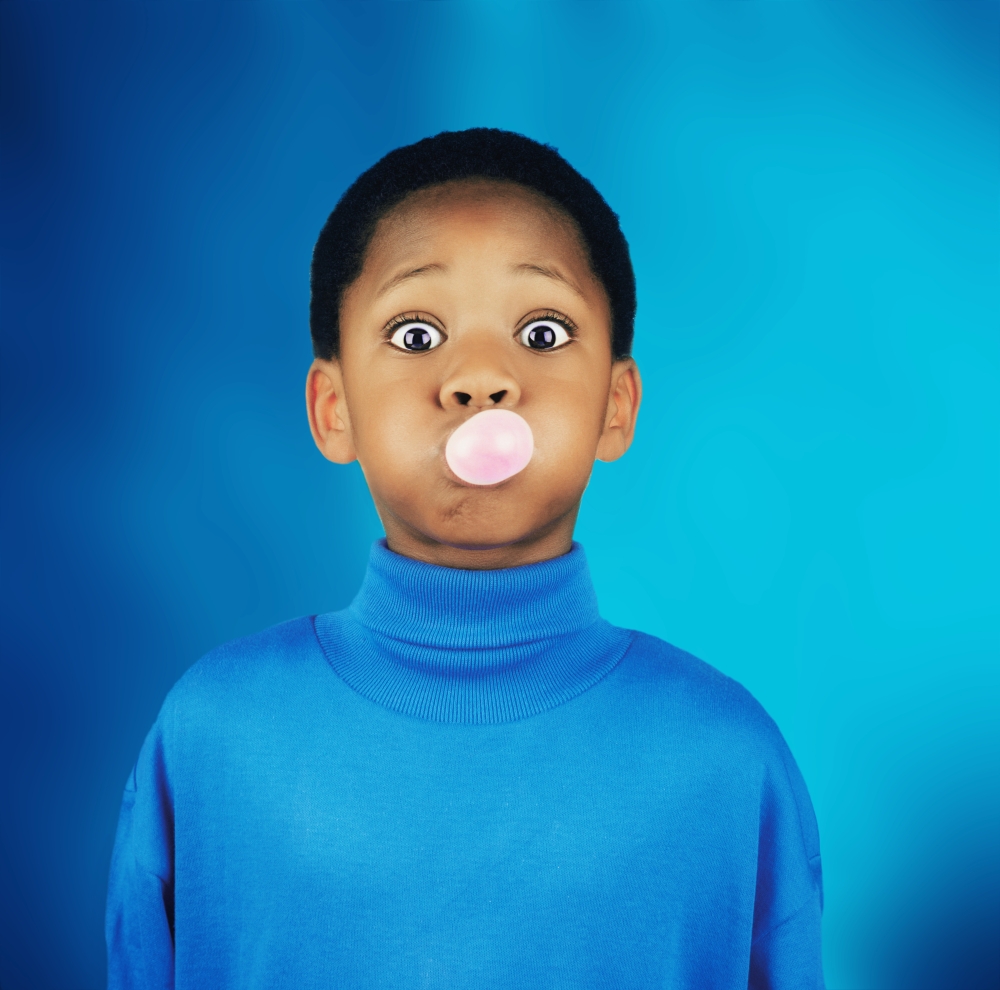 A Boy Blowing A Bubble Poster Print by Ron Nickel, 24 x 24 - Large