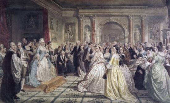 Washington Marthas Reception Daniel Huntington 1816-1906 American Poster Print - 18 x 24 in.
