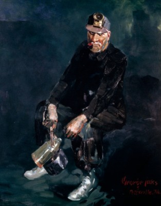 The Miner by George Luks 1867-1933 USA Washington DC National Gallery of Art Poster Print - 18 x 24 in.