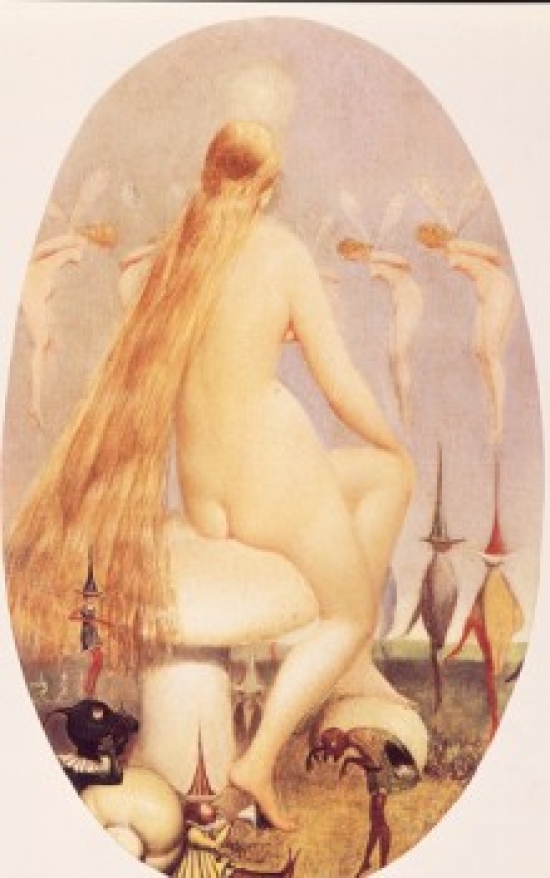 Fairies by Thomas Heatherley 1824-1913 Poster Print - 18 x 24 in.