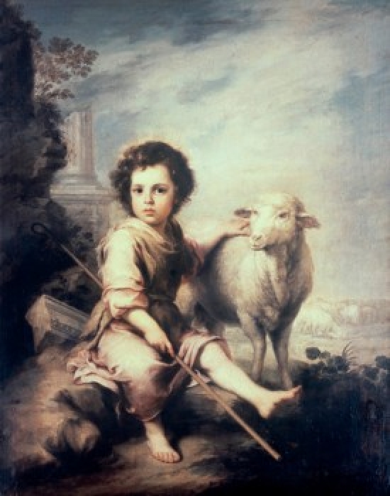 Christ Child as Shepherd Bartolome Esteban Murillo 1617-1682 Spanish Poster Print - 18 x 24 in.