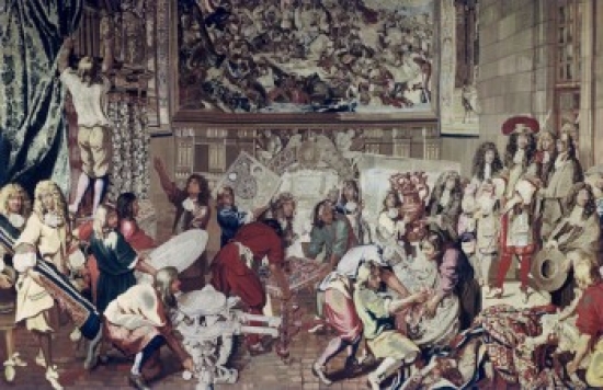 SAL9005264 Louis Xiv Visit to Gobelins Factory Oct. 15 1667 Artist Unknown French Poster Print - 18 x 24 in.