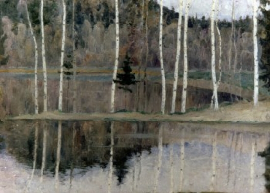 Forest River by A. Tolven 1910 Russian Poster Print - 18 x 24 in.