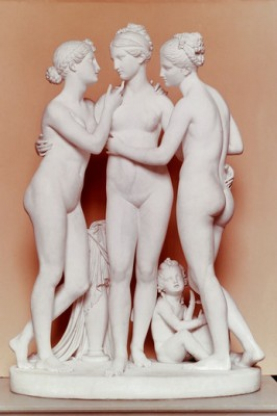 The Three Graces Bertel Thorvaldsen 1770-1844 Danish Thorwalden Museum Copenhagen Denmark Poster Print - 18 x 24 in.