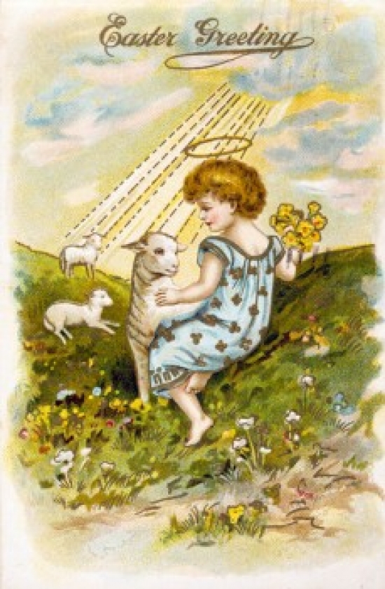 Easter Greetings Nostalgia Cards Poster Print - 18 x 24 in.