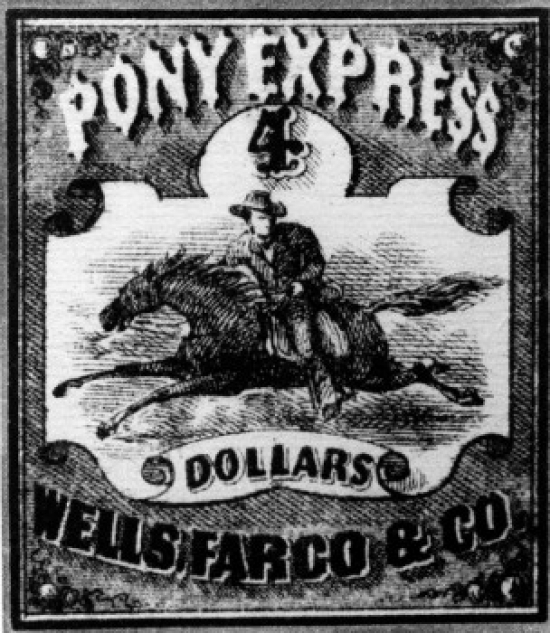 Pony Express Print Poster Print - 18 x 24 in.