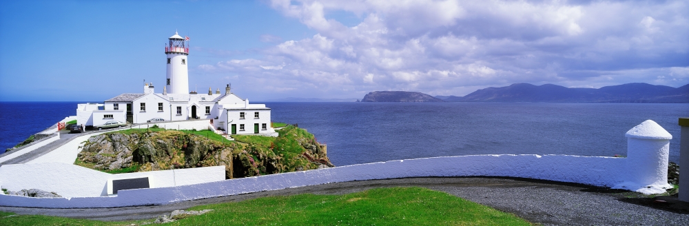 DPI1804603 Fanad Head Lighthouse Co Donegal Ireland - 19th Century Lighthouse Poster Print by The Irish Image Collection, 34 x 11