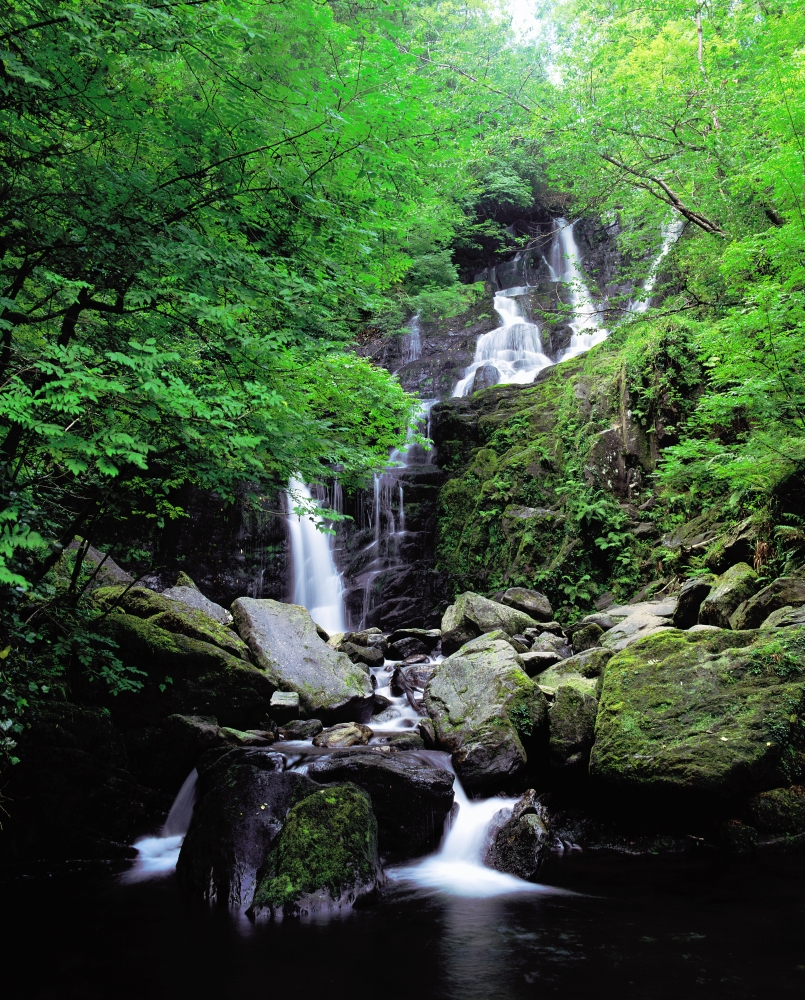 Torc Waterfall Killarney Co Kerry Ireland Poster Print by The Irish Image Collection - 13 x 17
