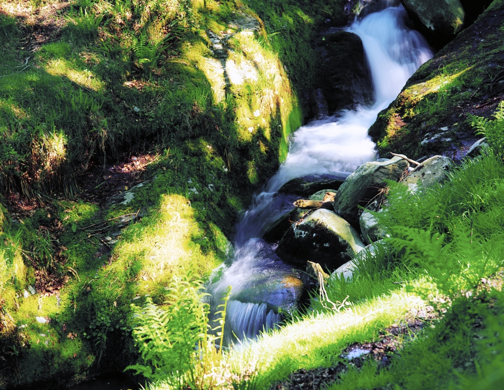 Glendalough Co Wicklow Ireland - Waterfall Poster Print by The Irish Image Collection - 34 x 26 - Large