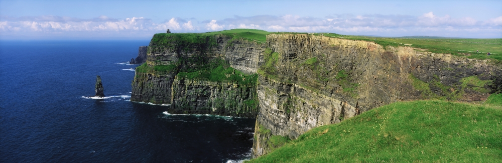 Cliffs of Moher Co Clare Ireland - Cliffs On The Atlantic Ocean Poster Print by The Irish Image Collection - 34 x 11