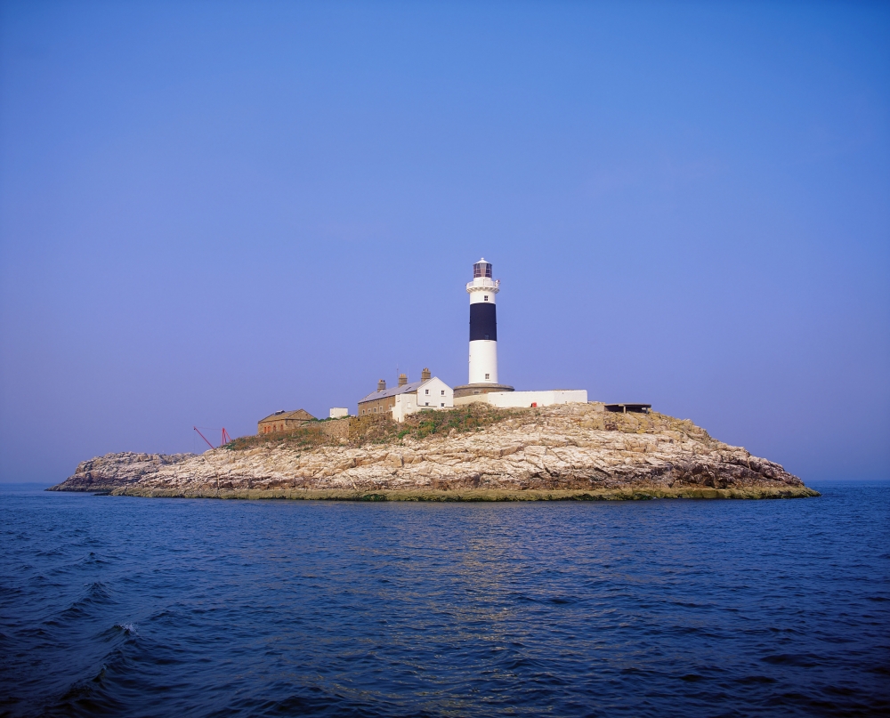 Rockabill Off Skerries Co Dublin Ireland Rockabill Lighthouse Poster Print by The Irish Image Collection - 17 x 13