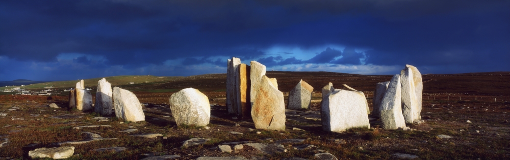 Standing Stones Blacksod Point Co Mayo Ireland Poster Print by The Irish Image Collection, 44 x 14 - Large