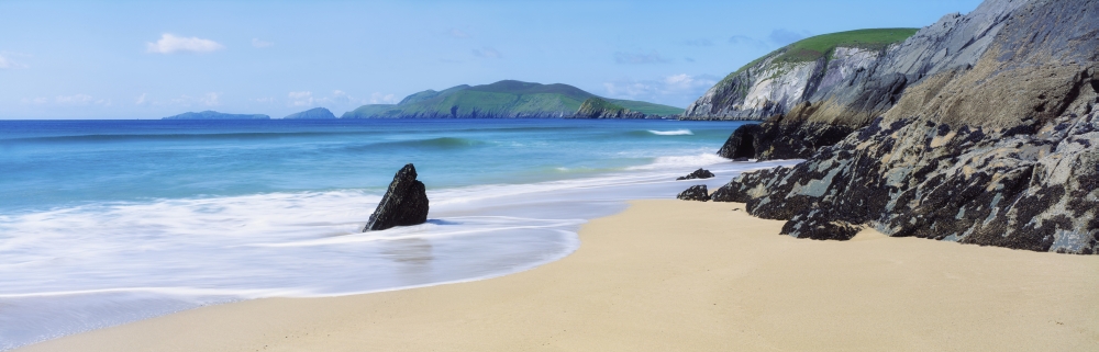 Coumeenoole Beach Dingle Peninsula County Kerry Ireland Poster Print by The Irish Image Collection - 34 x 11