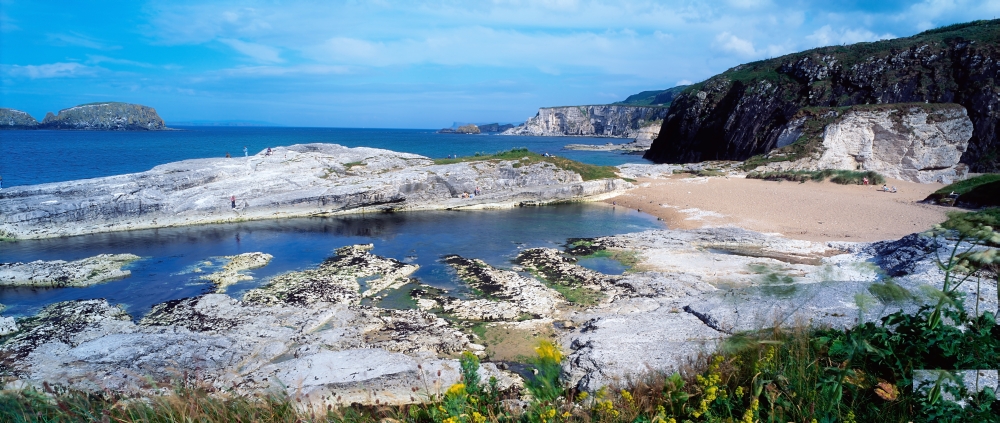 DPI1815909LARGE Ballintoy Harbour Co Antrim Ireland Limestone Cliffs Poster Print by The Irish Image Collection, 44 x 19 - Large
