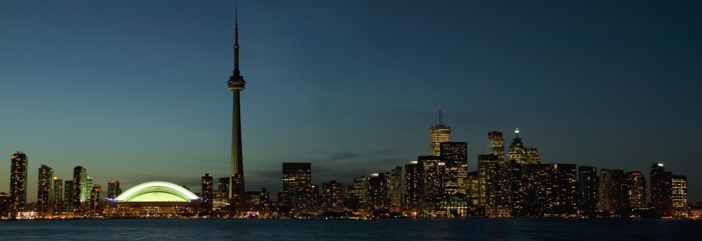 Toronto Ontario Skyline Poster Print by Alan Marsh - 35 x 12