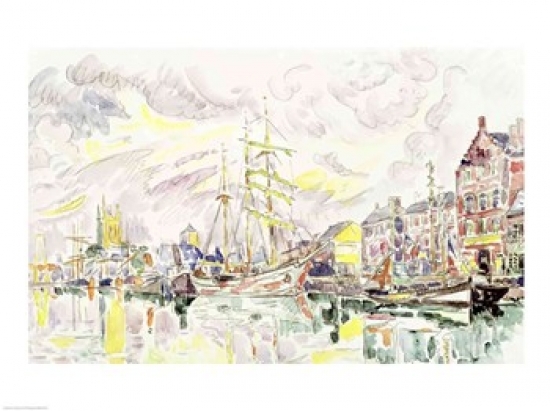 Fecamp 1934 Poster Print by Paul Signac - 36 x 24 in. - Large