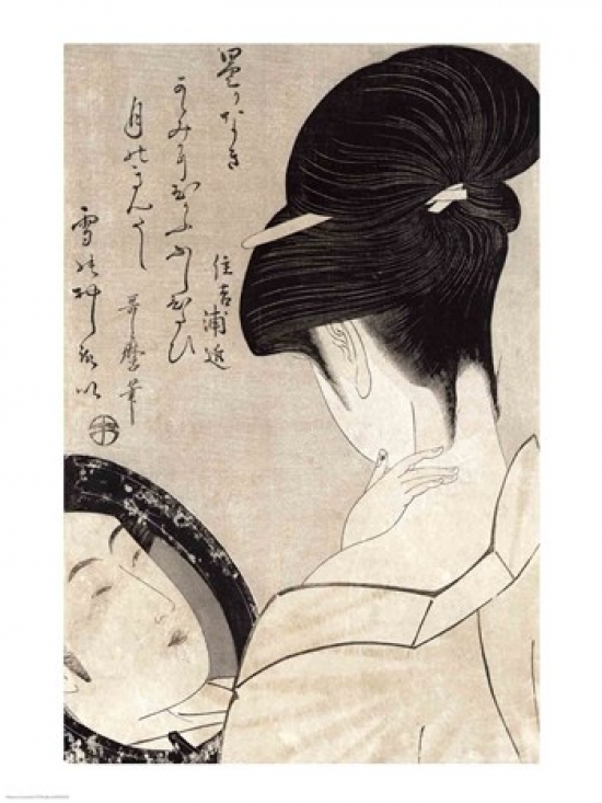 Picture of Posterazzi BALXIR253101 Young Woman Applying Make-Up Poster Print - 18 x 24 in.
